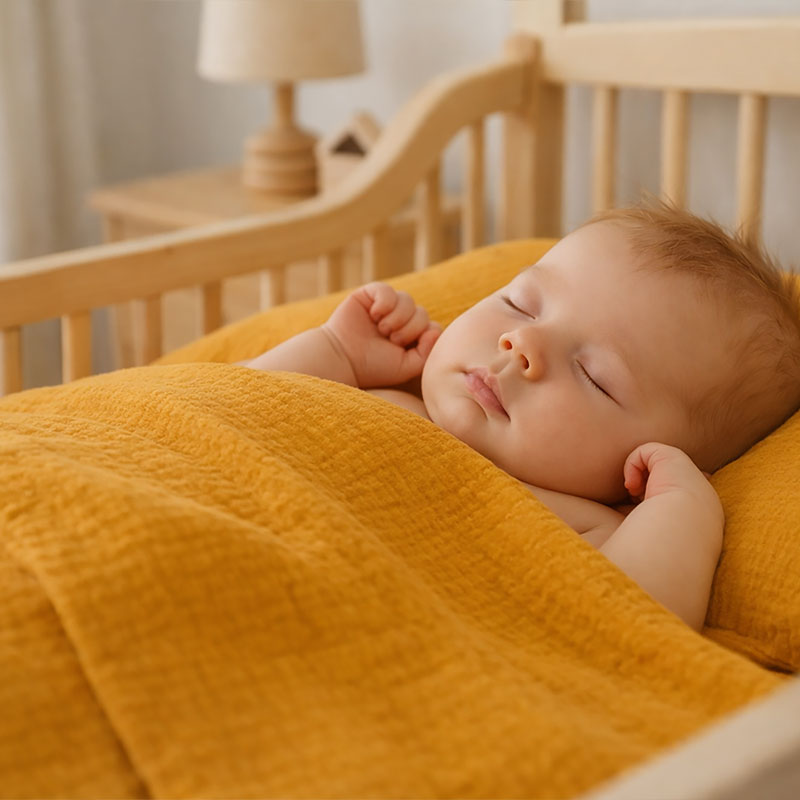 drap plat 80x110 coton bio honey bébé enfant gots