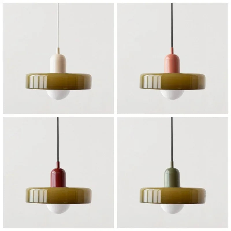 Lampe Nordic Bauhaus en Verre – Élégance rétro - Lumière contemporaine