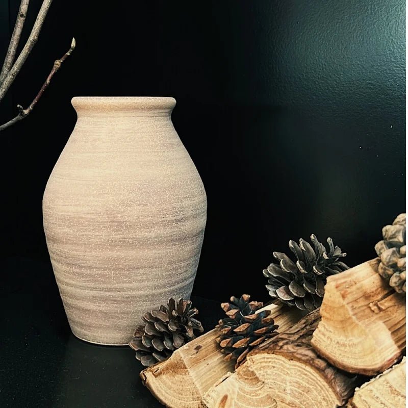 Vase en céramique rétro – Déco florale nostalgique - Maison Fantine