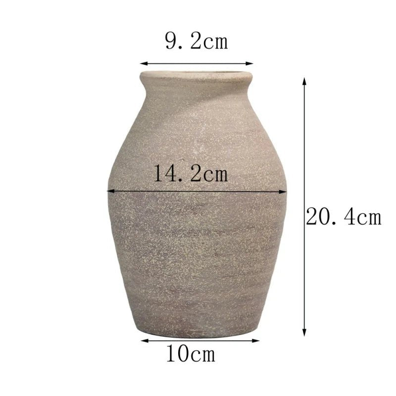 Vase en céramique rétro – Déco florale nostalgique - Maison Fantine